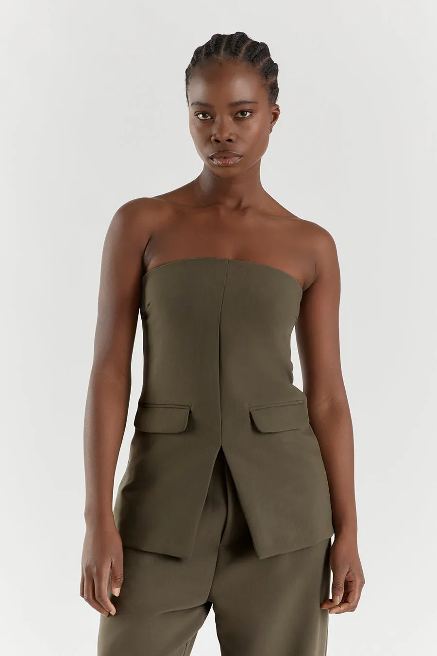 WILLA PETROL STRAPLESS TOP sold by Dissh product image thumbnail 2