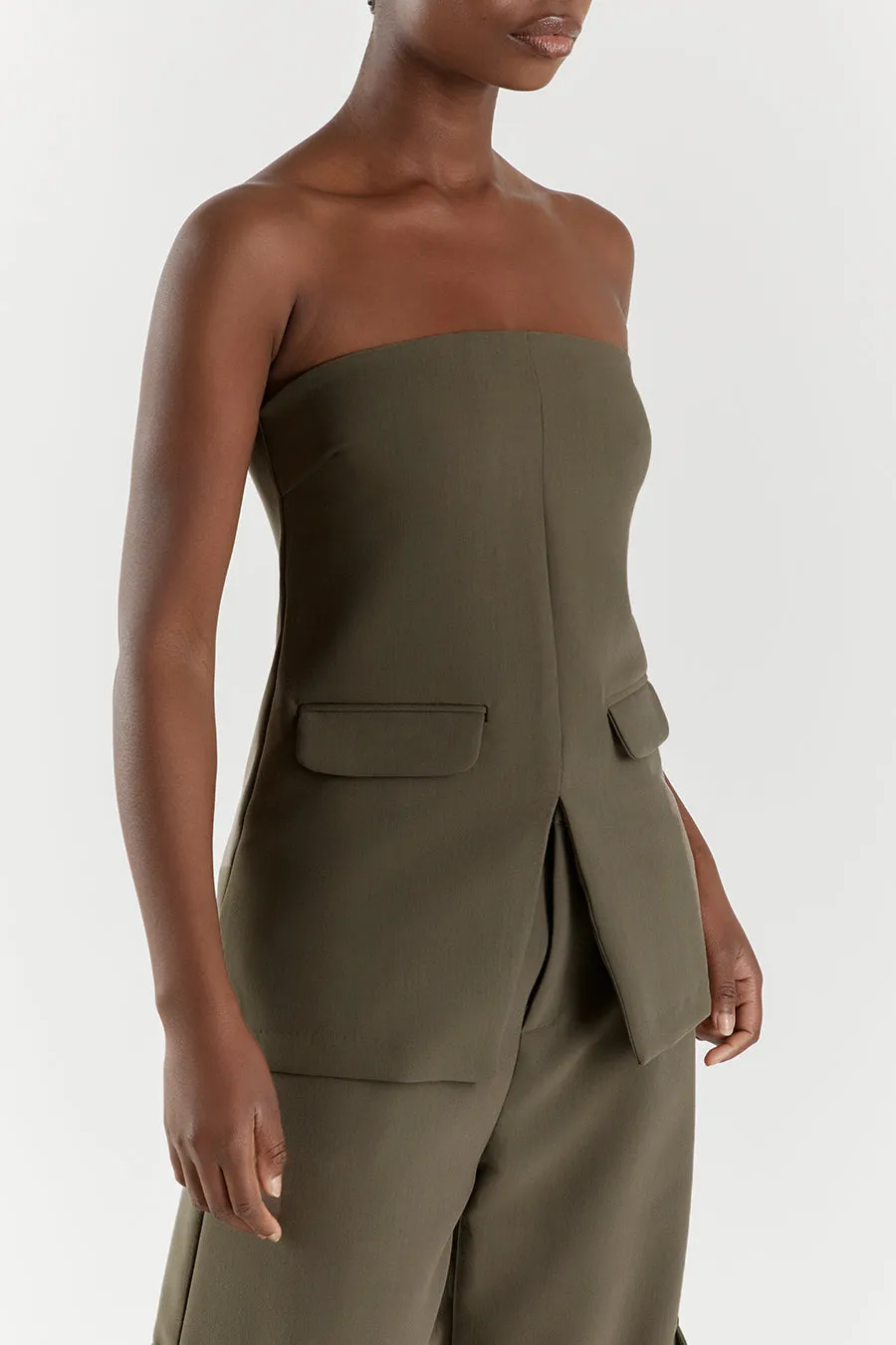 WILLA PETROL STRAPLESS TOP sold by Dissh product image thumbnail 5