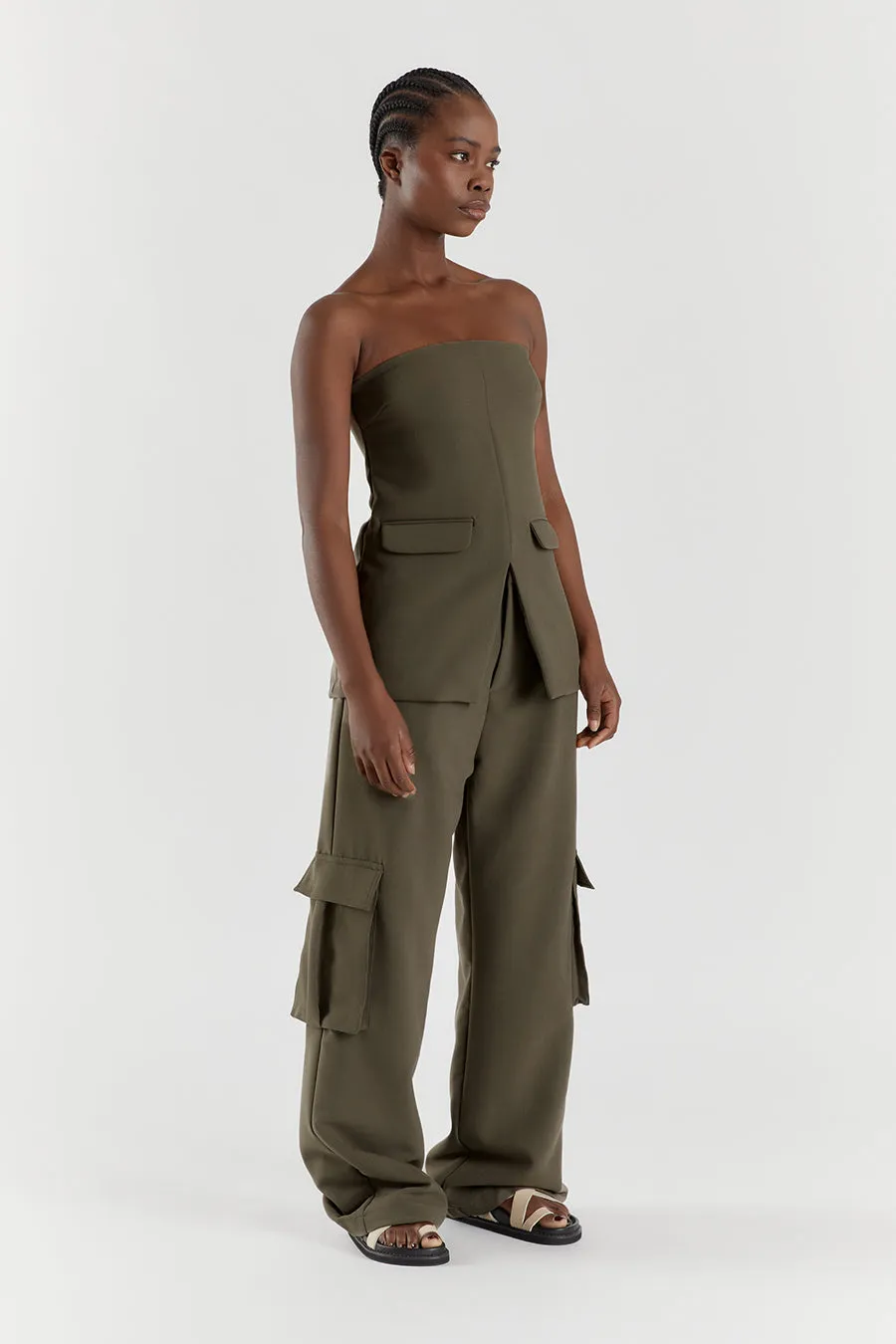 WILLA PETROL STRAPLESS TOP sold by Dissh product image thumbnail 3