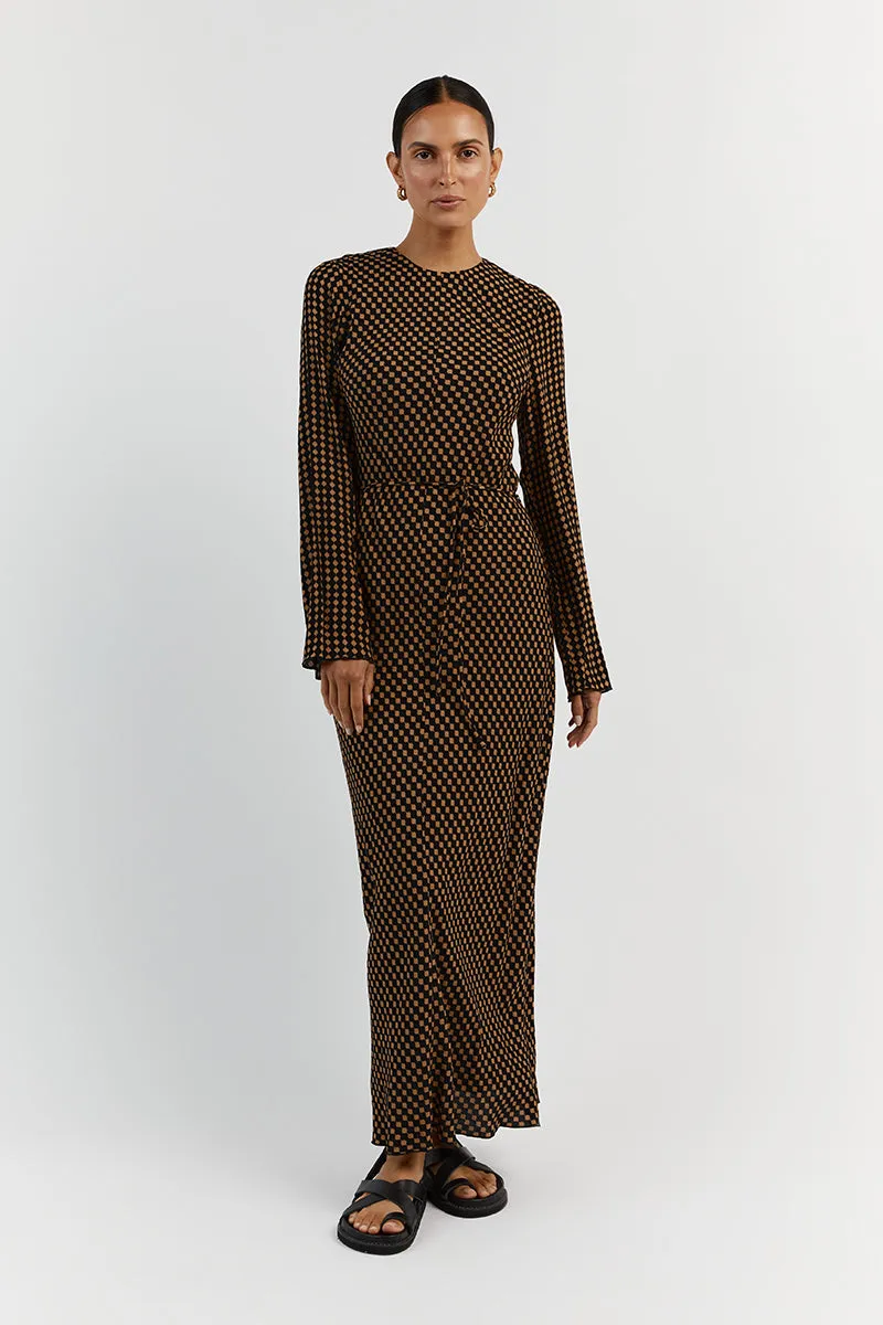 MILA CARAMEL SLEEVED MIDI DRESS sold by Dissh product image thumbnail 2