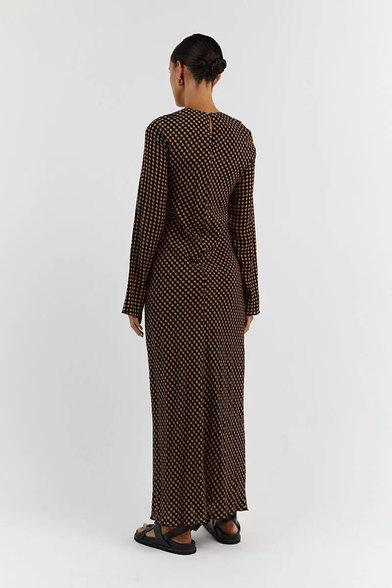 MILA CARAMEL SLEEVED MIDI DRESS sold by Dissh product image thumbnail 5
