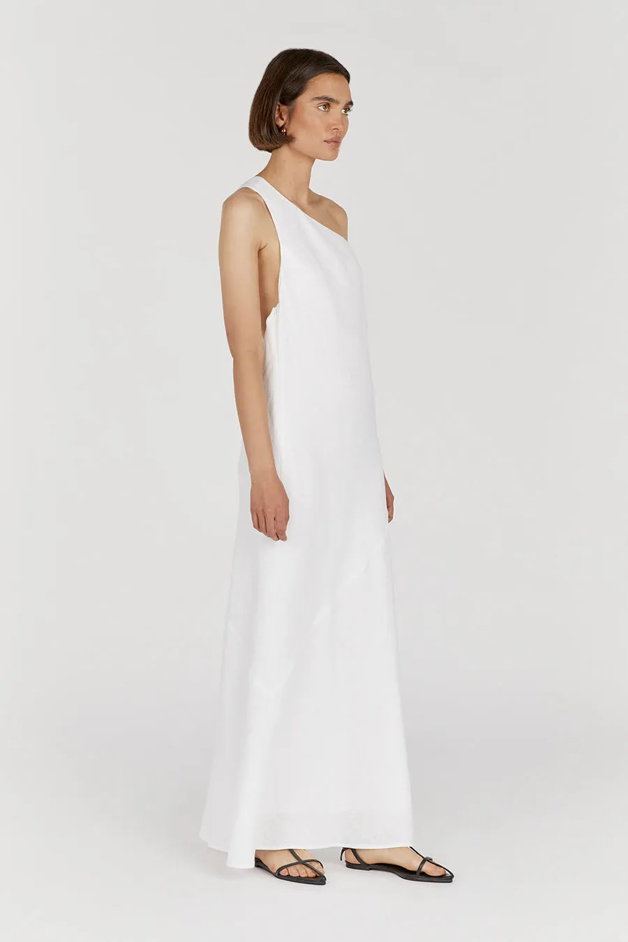 ADDISON WHITE LINEN AYSM MAXI DRESS sold by Dissh product image thumbnail 3