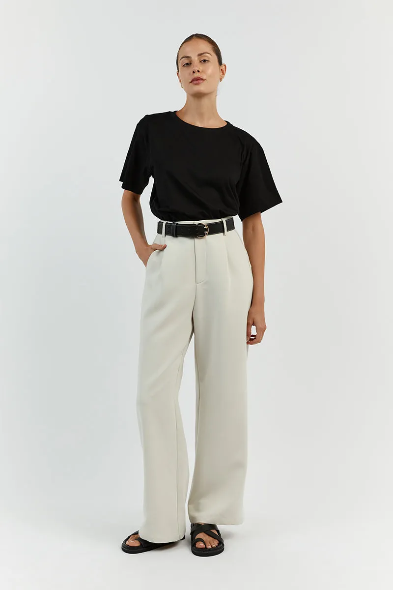 CHARLOTTE BLACK CREW NECK TEE sold by Dissh