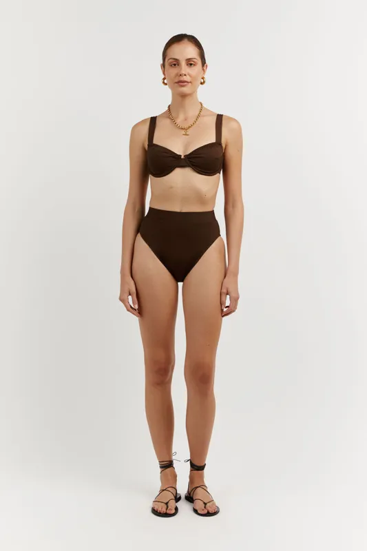 AMAYA CHOC HIGH CUT BRIEF sold by Dissh