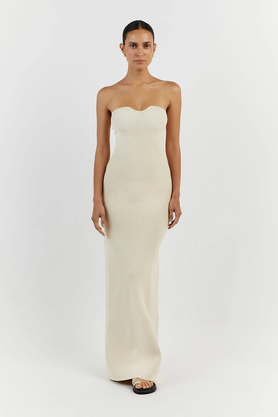 VERONICA BUTTER BANDEAU MAXI DRESS sold by Dissh