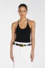 SAFFIA BLACK RACER TANK sold by Dissh