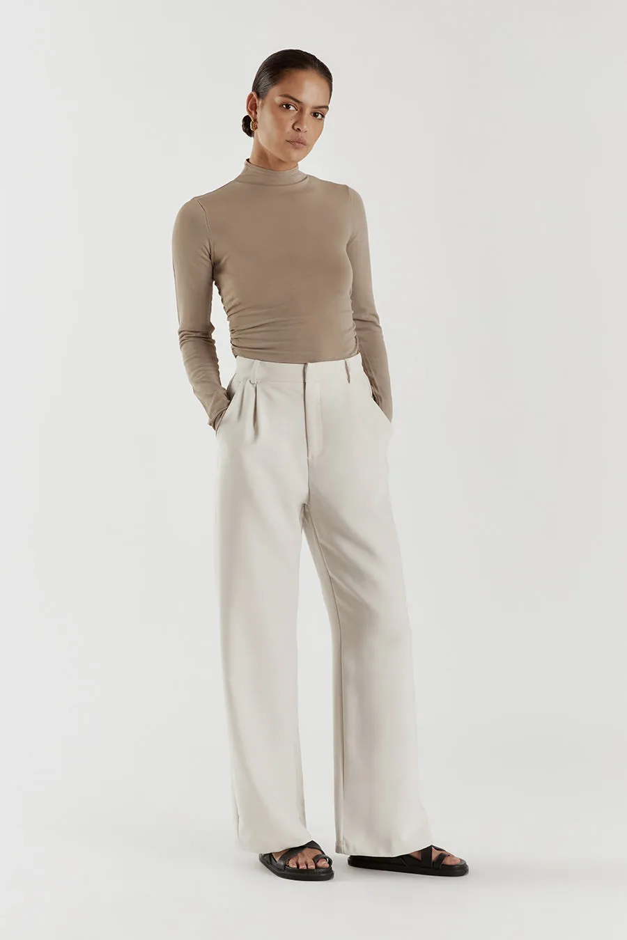 NIX TAUPE LONG SLEEVE KNIT TOP sold by Dissh product image thumbnail 3