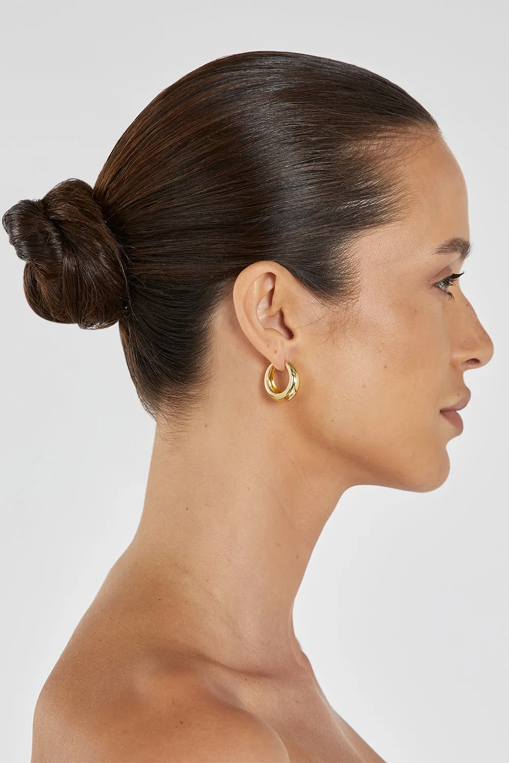 LUV AJ MARBELLA GOLD HOOPS sold by Dissh product image thumbnail 3