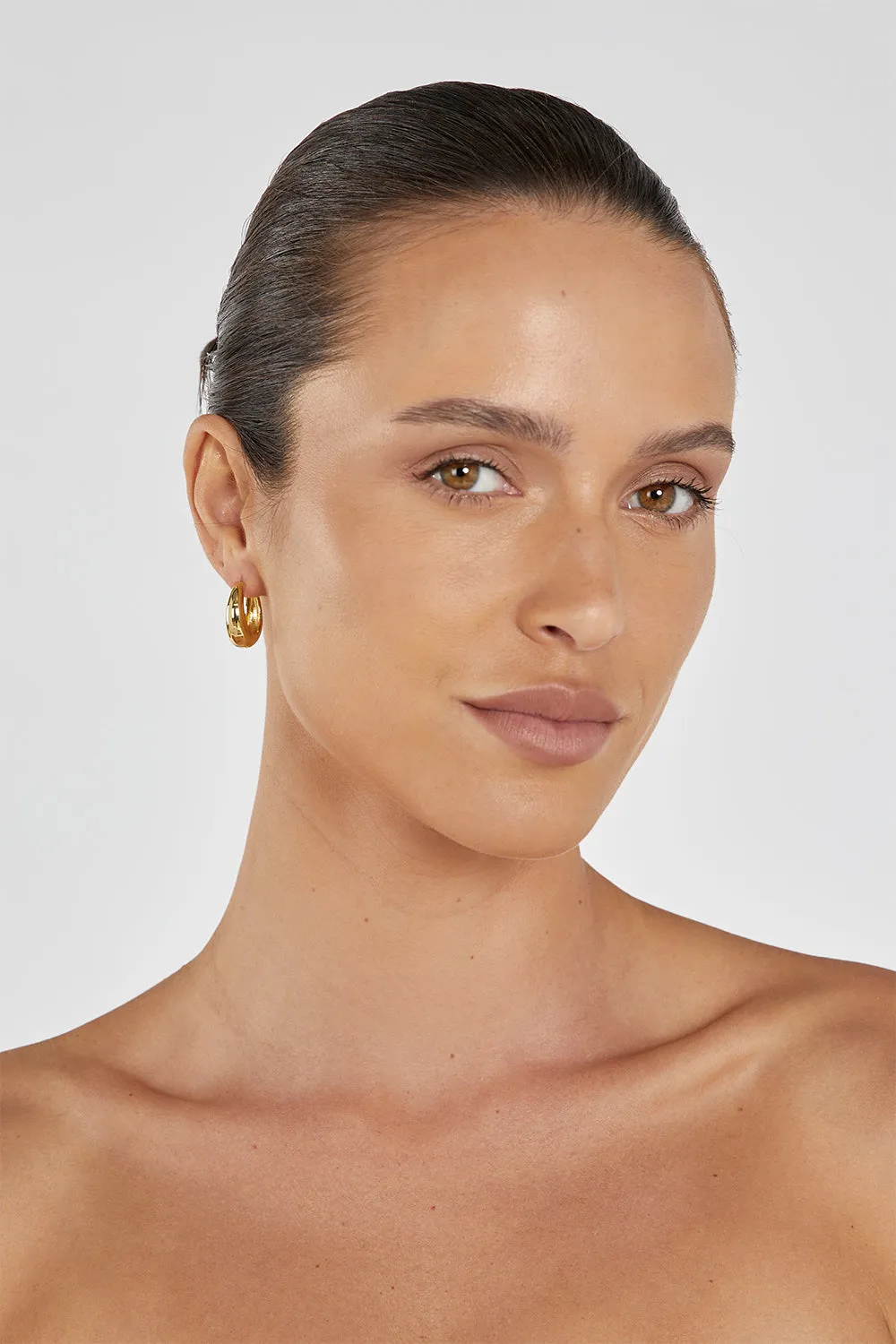 LUV AJ MARBELLA GOLD HOOPS sold by Dissh product image thumbnail 2