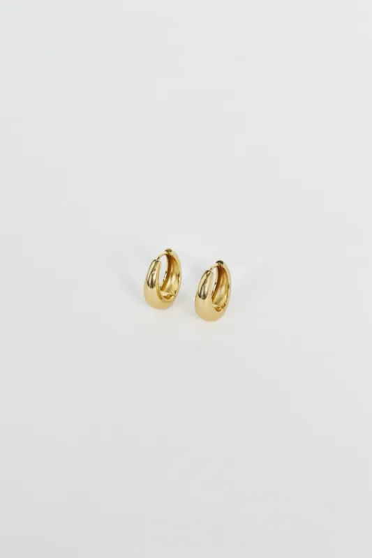 LUV AJ MARBELLA GOLD HOOPS sold by Dissh