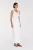 SKYE WHITE LINEN WRAP MIDI SKIRT sold by Dissh