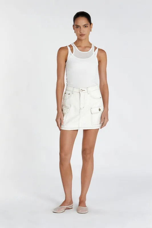 FELIX CREAM CARGO SKORT sold by Dissh