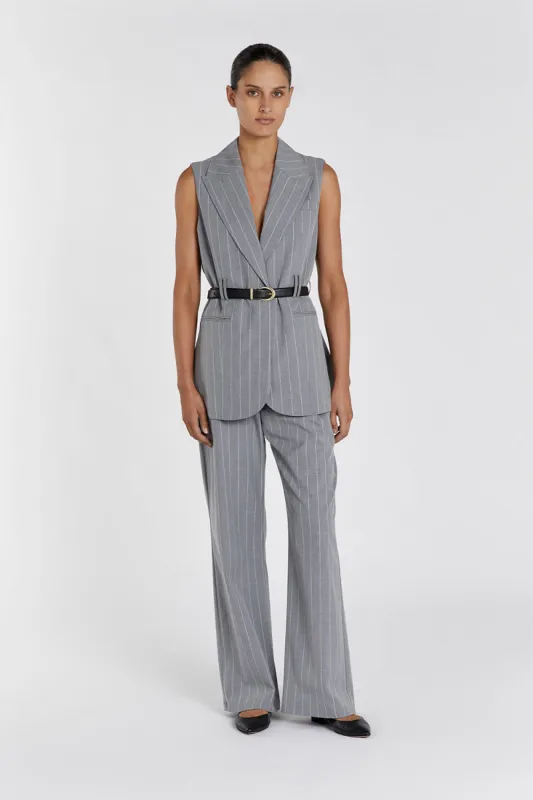 SANDER SILVER STRIPE PANT sold by Dissh