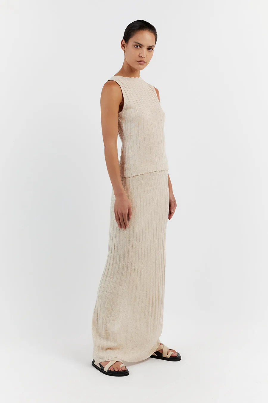 GOLDIE NATURAL MIDI SKIRT sold by Dissh product image thumbnail 3