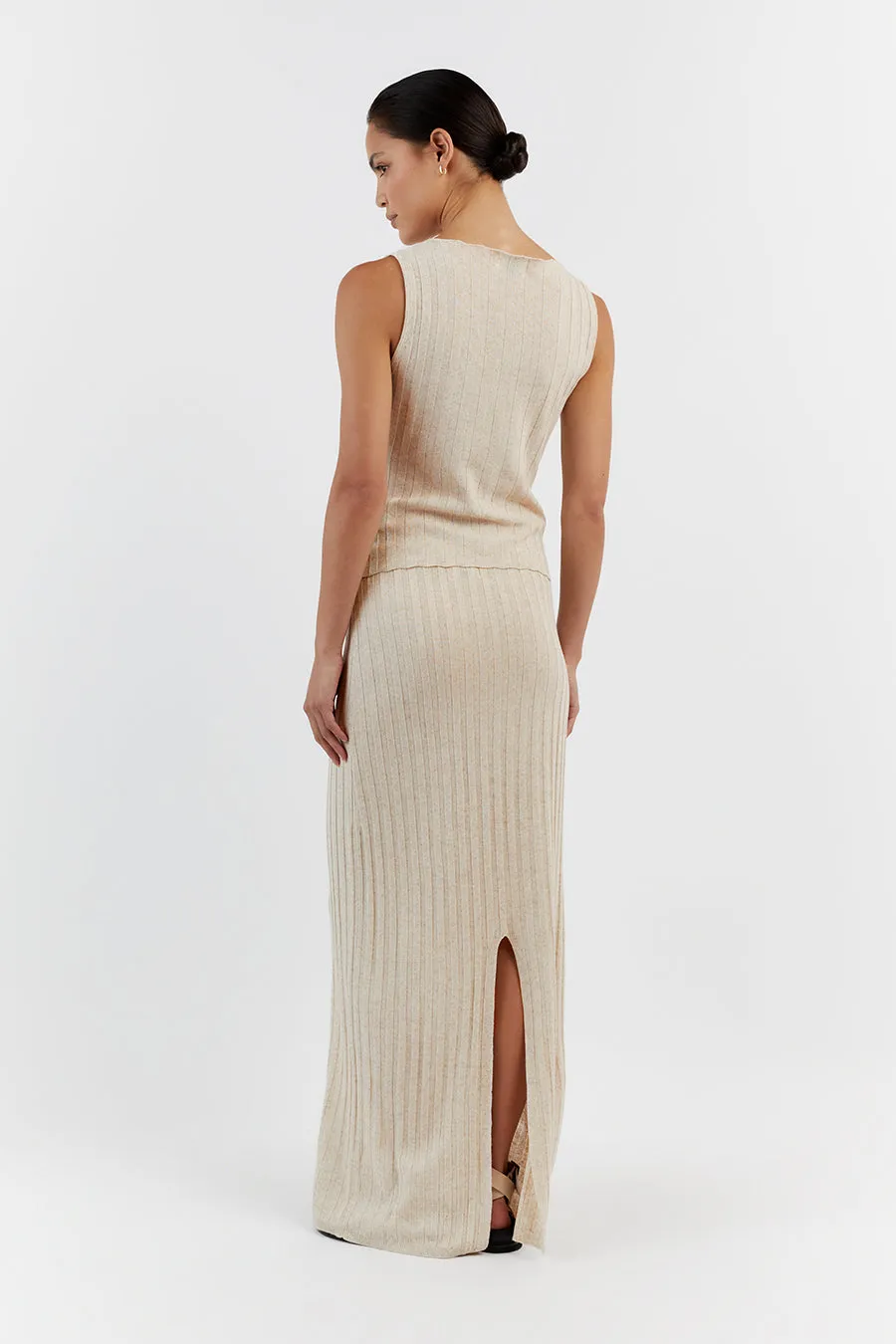 GOLDIE NATURAL MIDI SKIRT sold by Dissh product image thumbnail 4