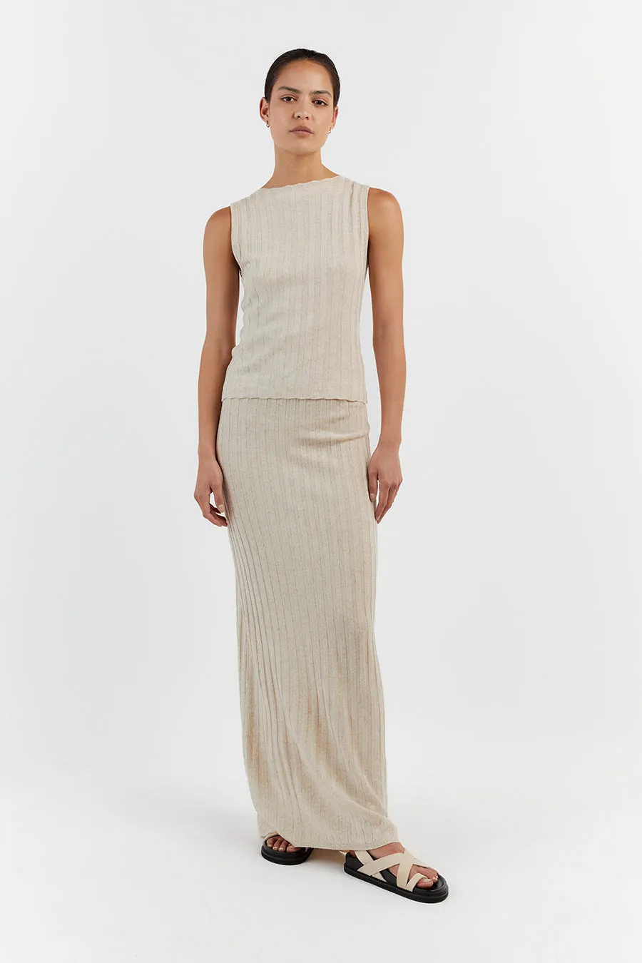 GOLDIE NATURAL MIDI SKIRT sold by Dissh product image thumbnail 2