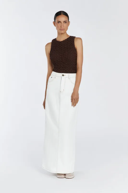 PRESLEY CHOC CREW NECK TOP sold by Dissh