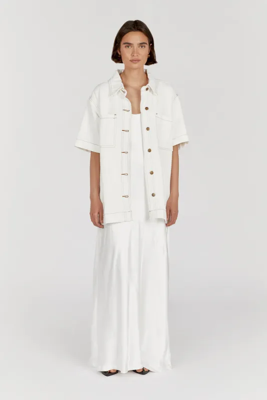 PIPER OFF WHITE DENIM JACKET sold by Dissh