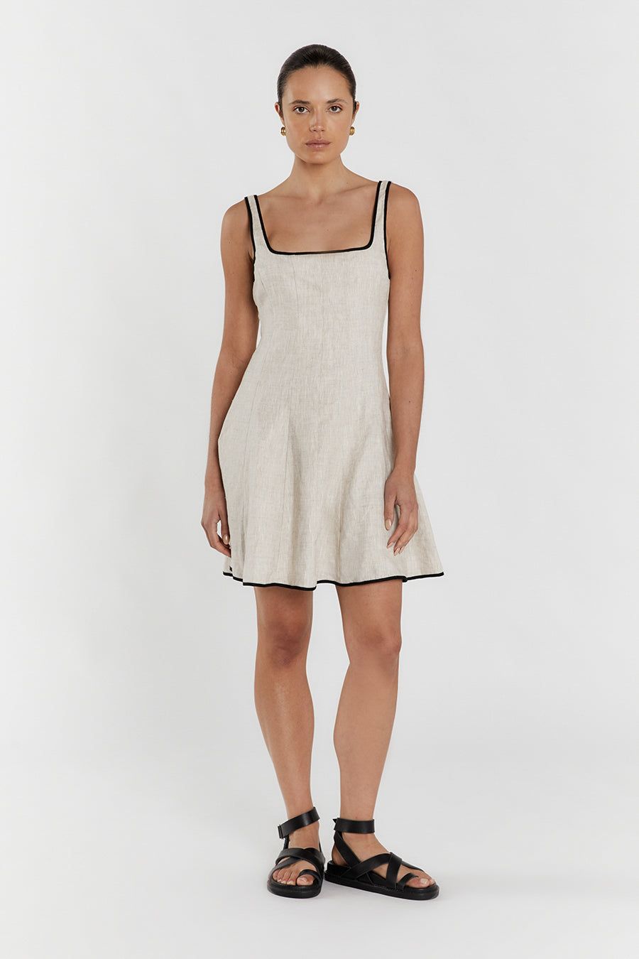 BECK NATURAL LINEN MINI DRESS sold by Dissh product image thumbnail 2