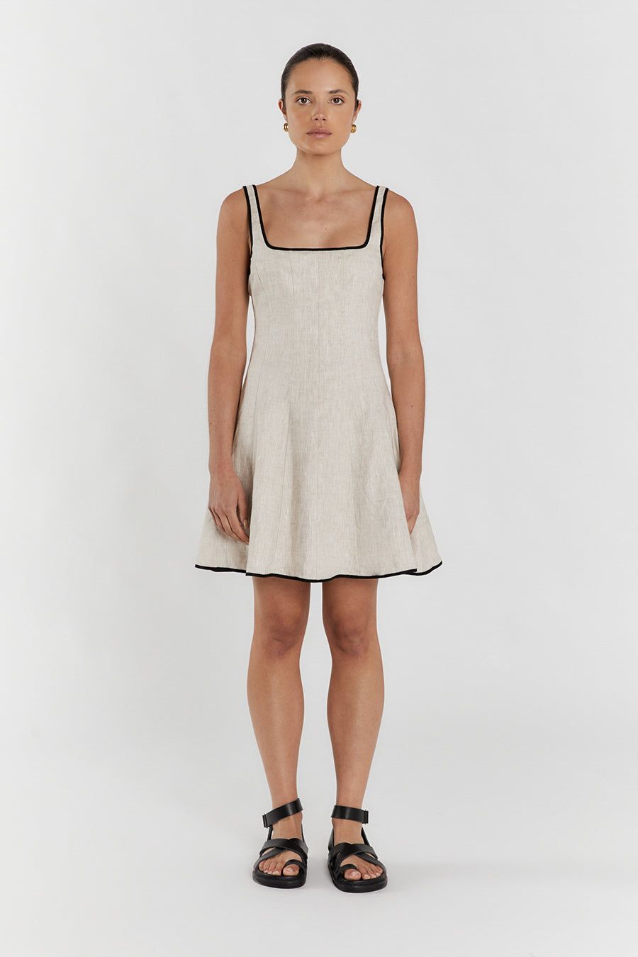 BECK NATURAL LINEN MINI DRESS sold by Dissh product image thumbnail 3