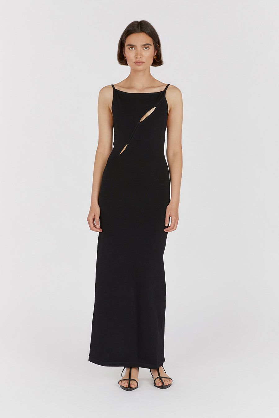 CORA BLACK KNIT MAXI DRESS sold by Dissh product image thumbnail 2