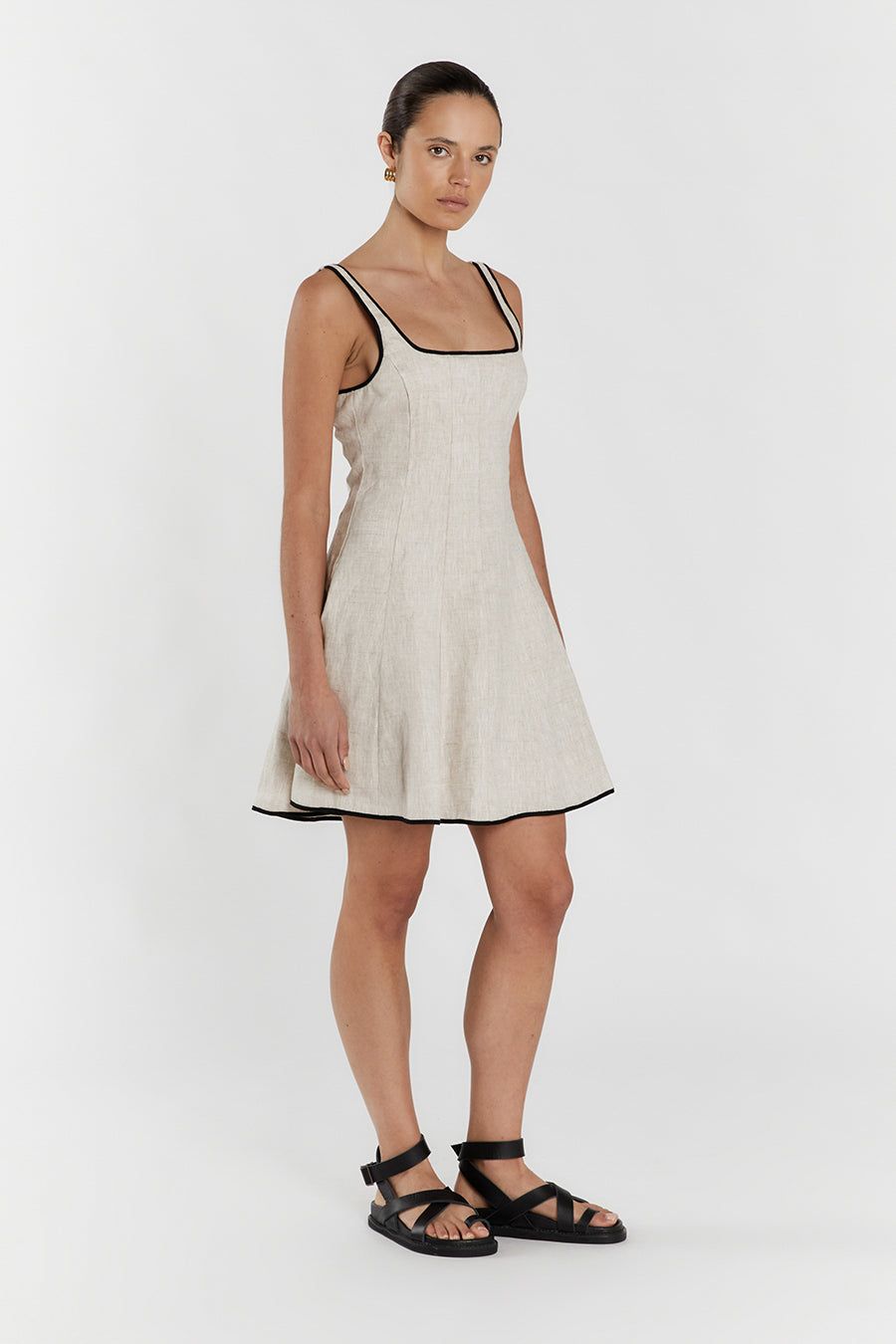 BECK NATURAL LINEN MINI DRESS sold by Dissh product image thumbnail 4