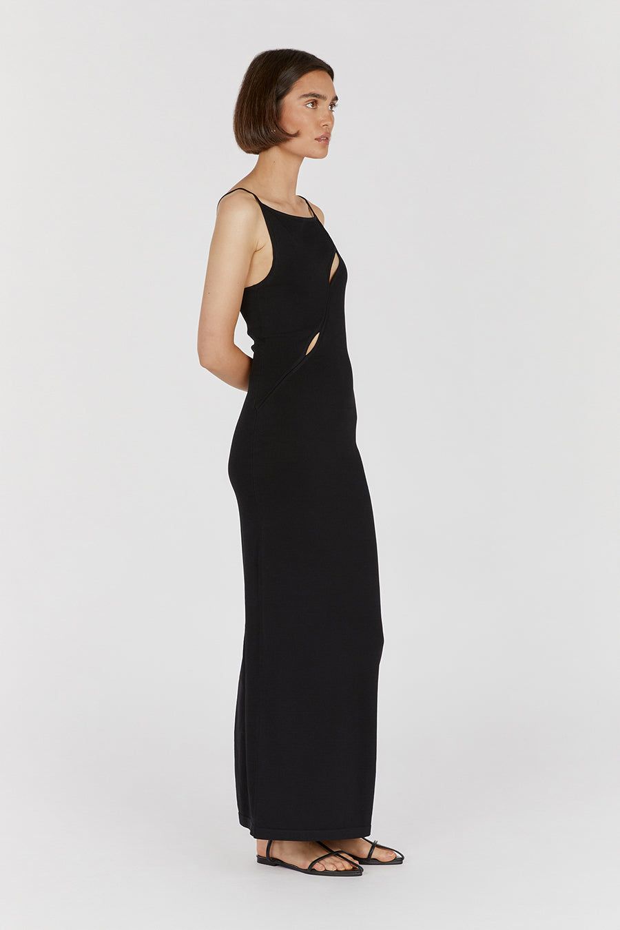 CORA BLACK KNIT MAXI DRESS sold by Dissh product image thumbnail 3