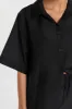 JASPER BLACK SILK COTTON SHIRT sold by Dissh