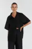 JASPER BLACK SILK COTTON SHIRT sold by Dissh