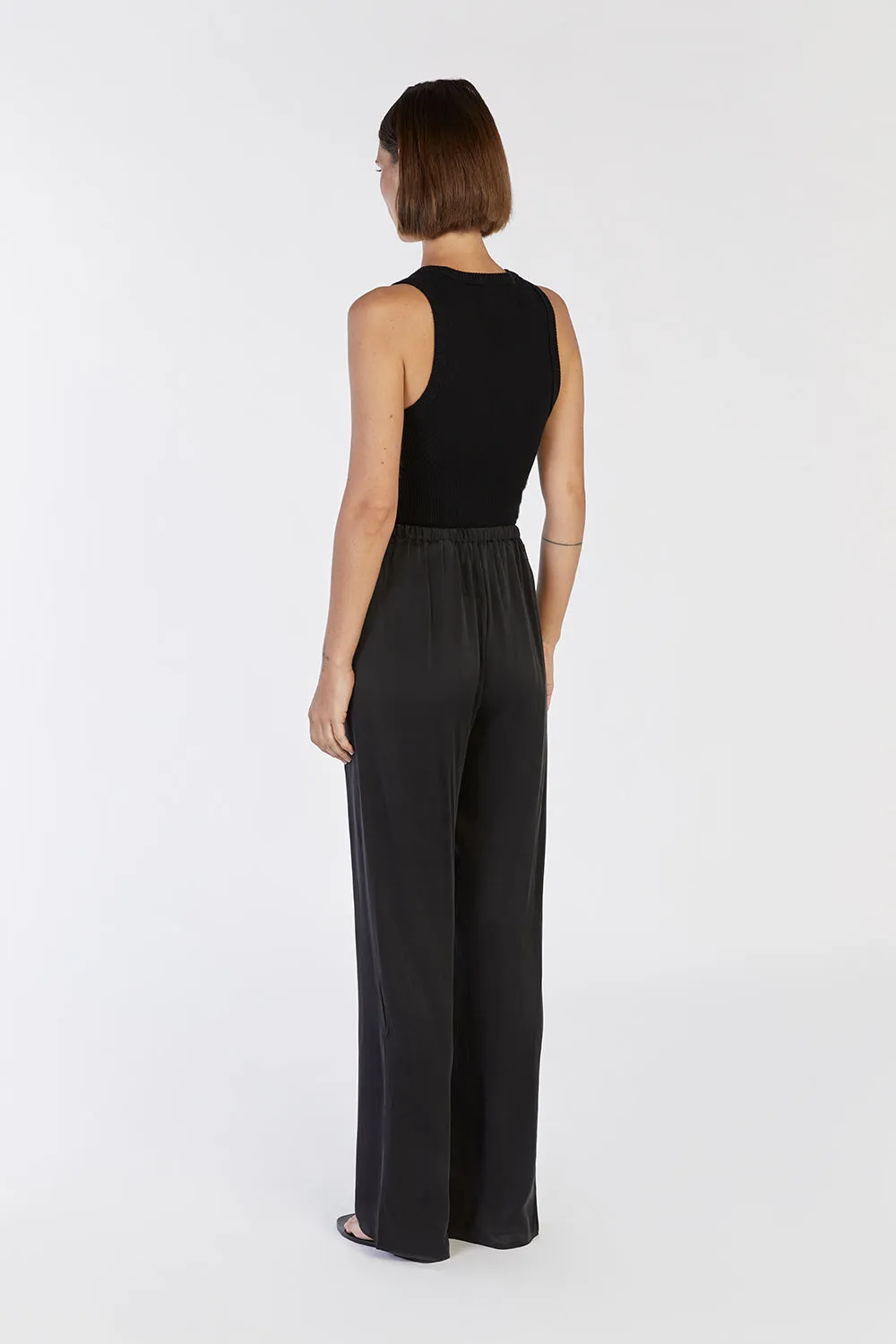 EVANS BLACK SILK PANT sold by Dissh product image thumbnail 4