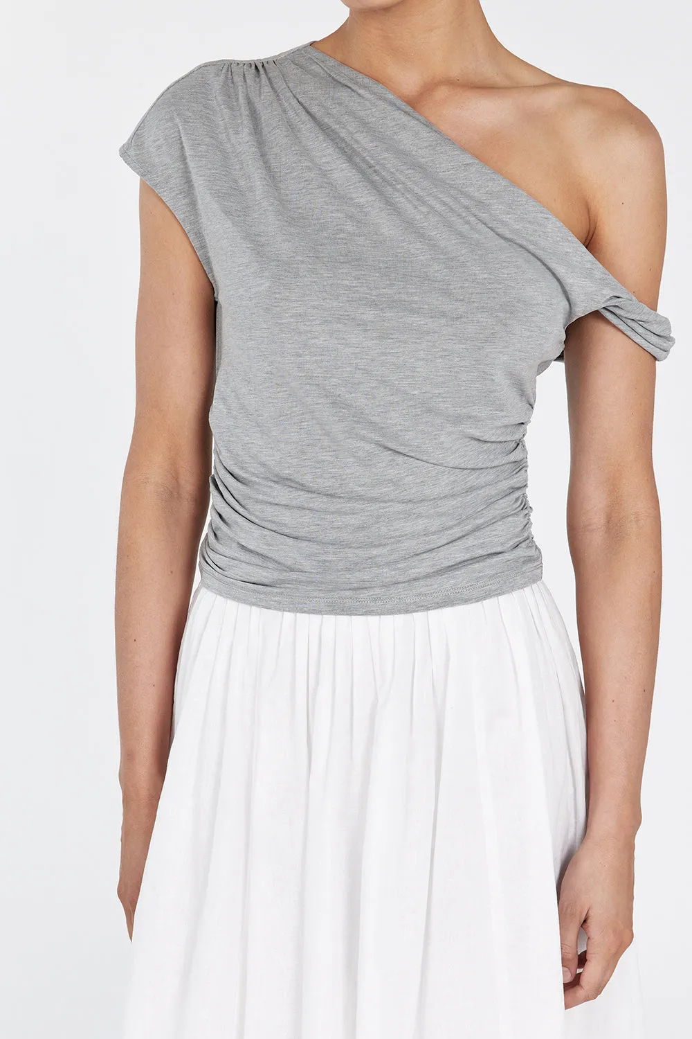 RIO SILVER MARLE DRAPED TWIST KNIT TOP sold by Dissh product image thumbnail 5