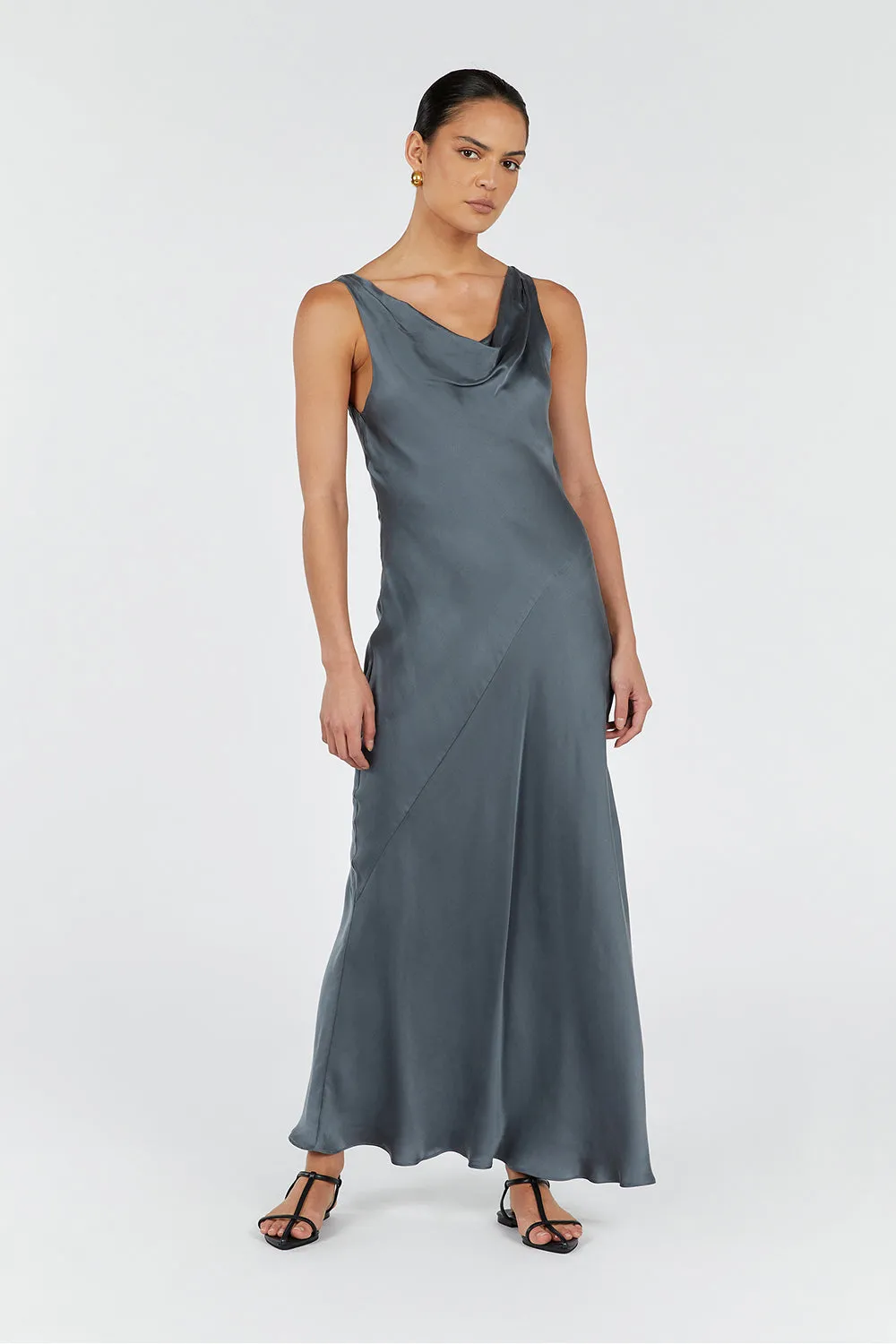 TAYLOR TEAL SILK DRESS sold by Dissh product image thumbnail 2
