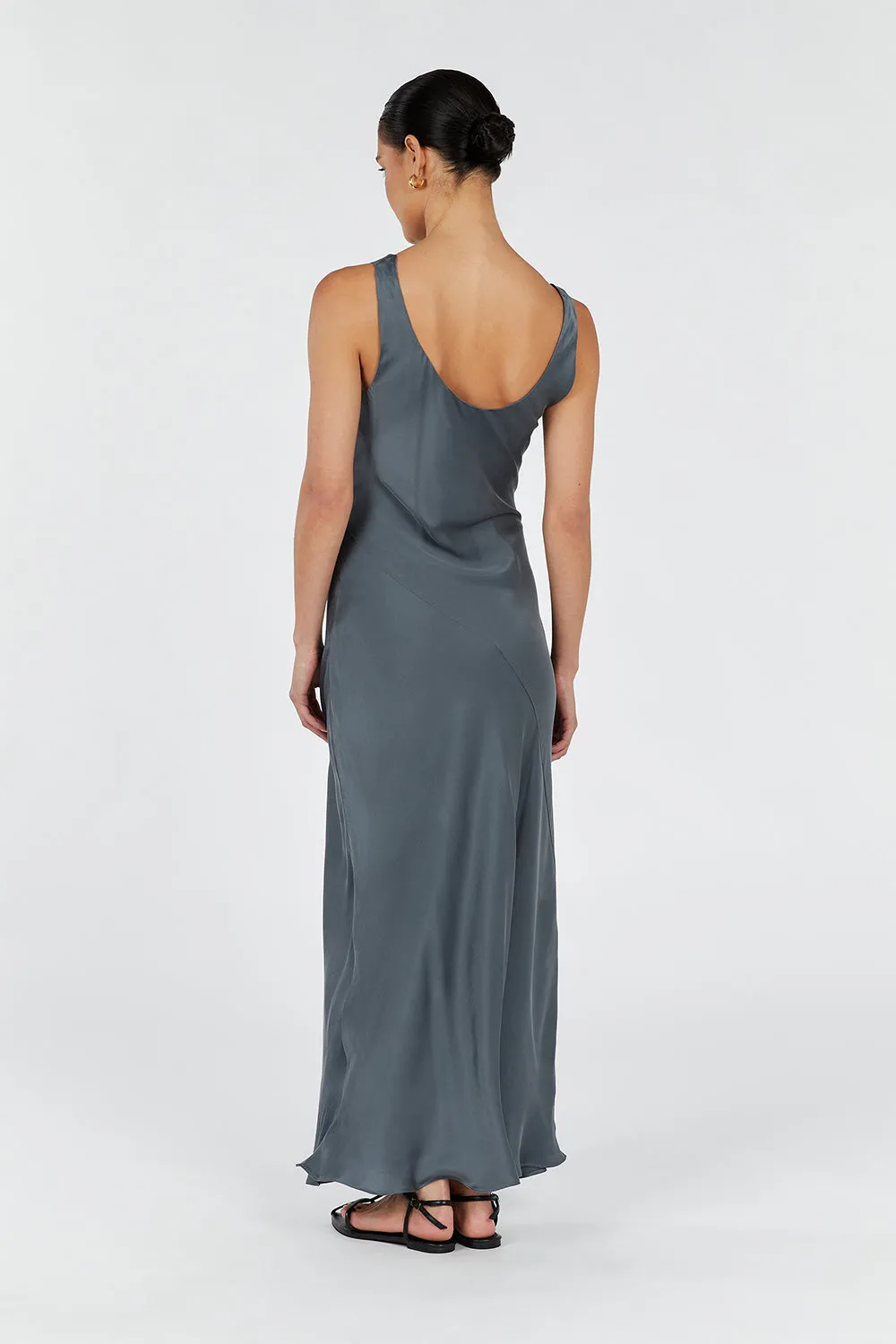 TAYLOR TEAL SILK DRESS sold by Dissh product image thumbnail 4