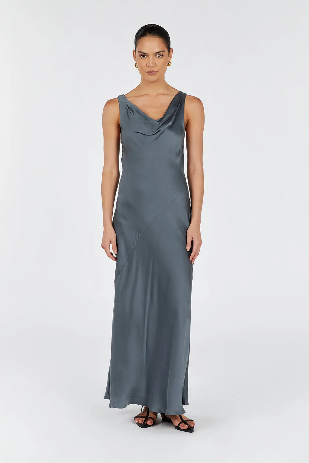 TAYLOR TEAL SILK DRESS sold by Dissh