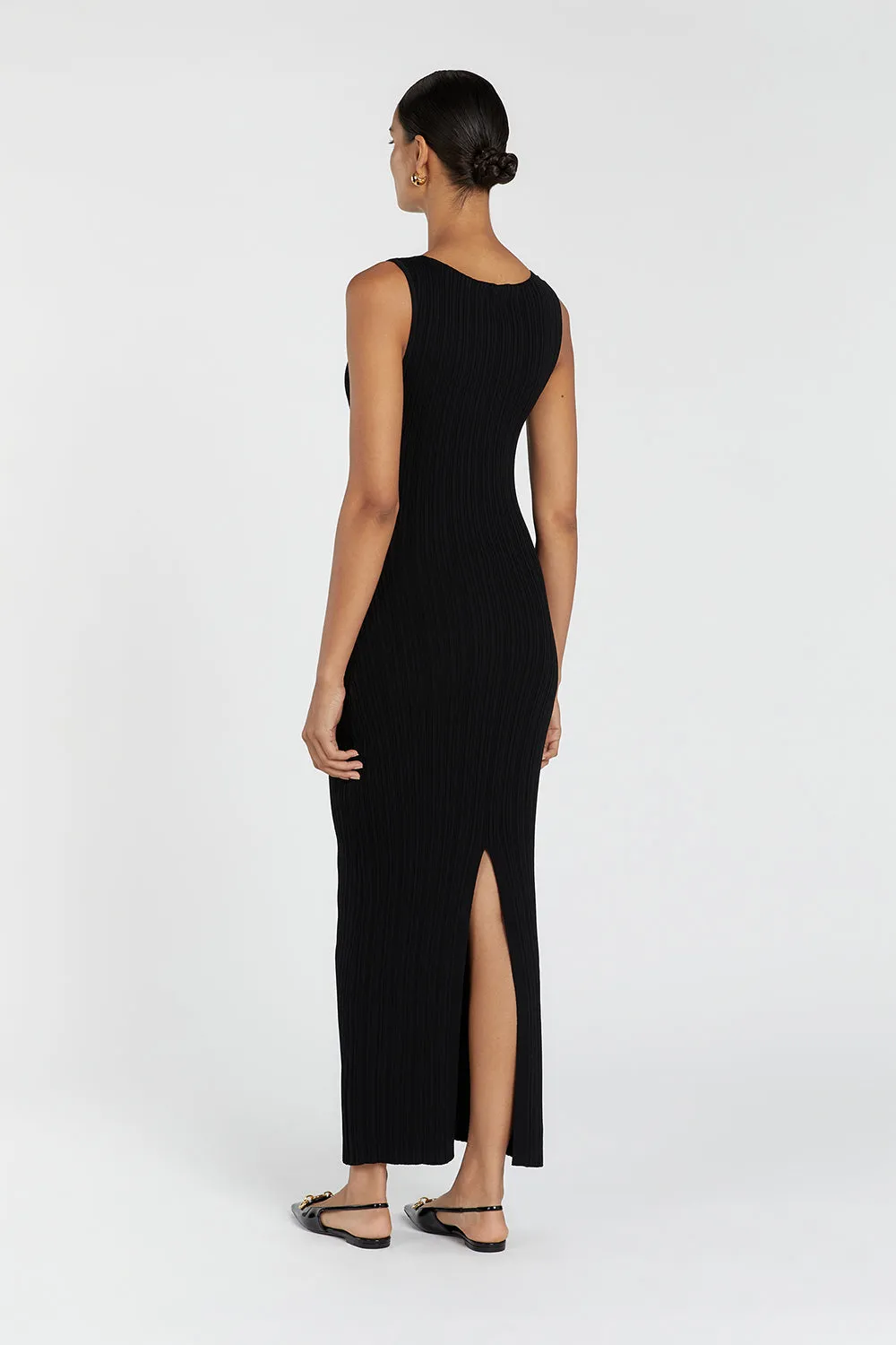 SIENNA BLACK KNIT MIDI DRESS sold by Dissh product image thumbnail 4
