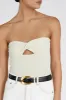 BIANCA CREAM BANDEAU KNIT TOP sold by Dissh