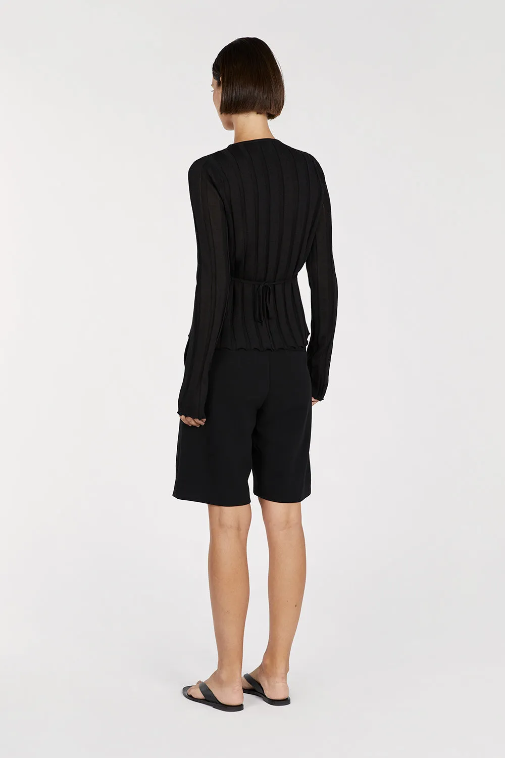 BRONSON BLACK LONG SLEEVE KNIT TOP sold by Dissh product image thumbnail 4