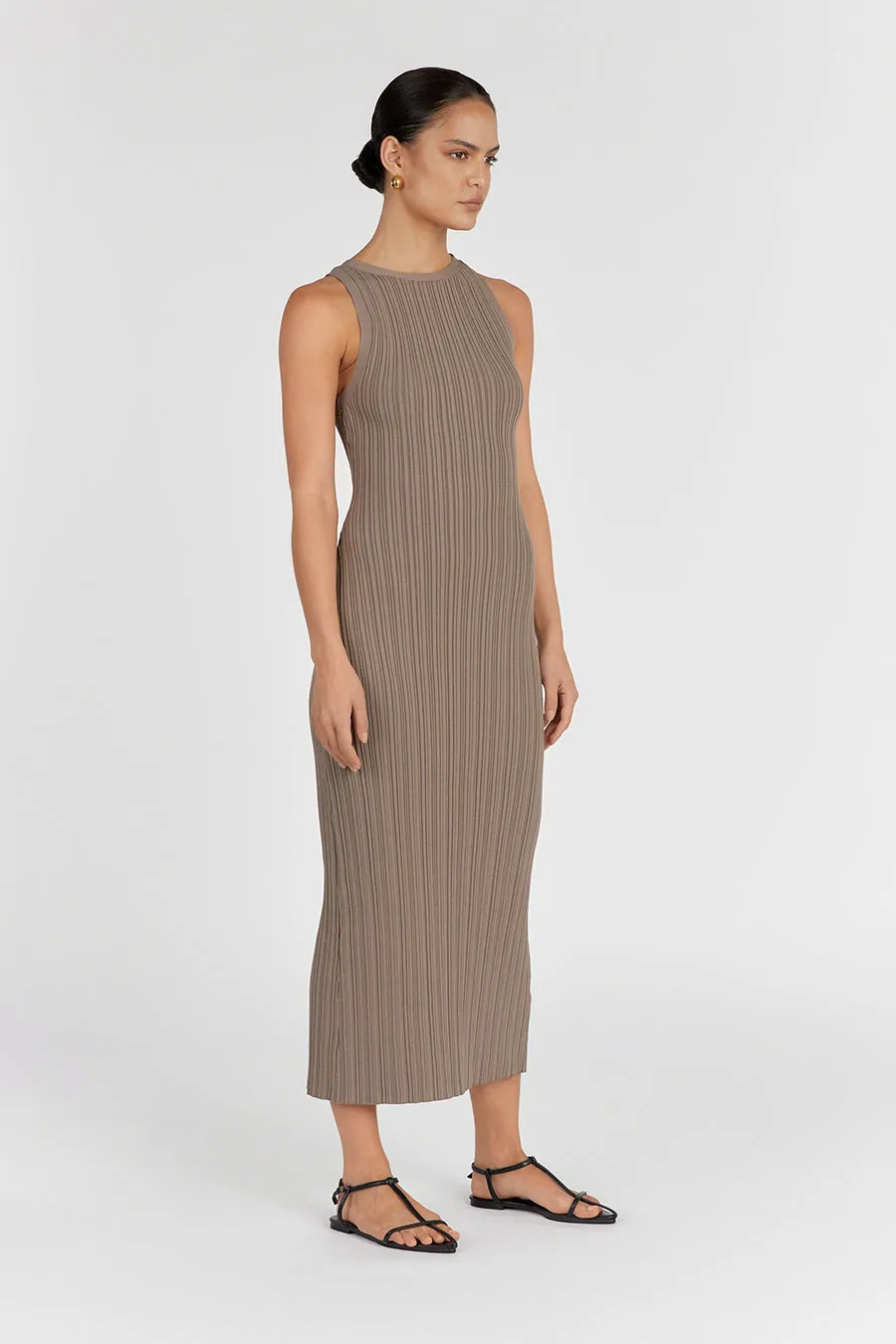 ANDERS LATTE KNIT MIDI DRESS sold by Dissh product image thumbnail 3