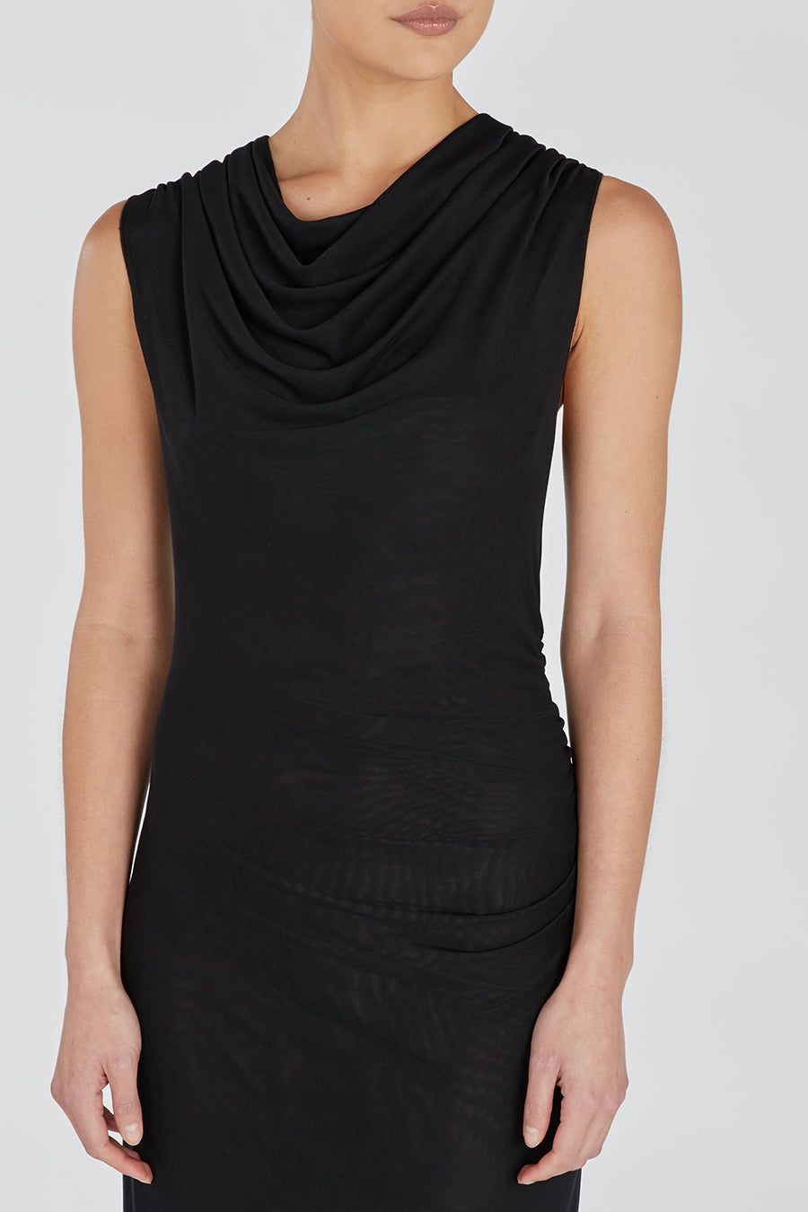 TATE BLACK MESH SLEEVELESS DRESS sold by Dissh product image thumbnail 5