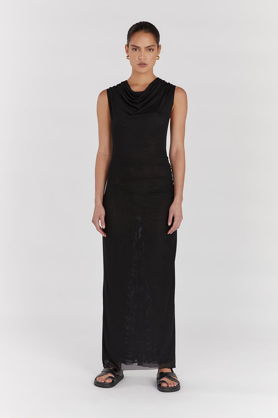 TATE BLACK MESH SLEEVELESS DRESS sold by Dissh product image thumbnail 2