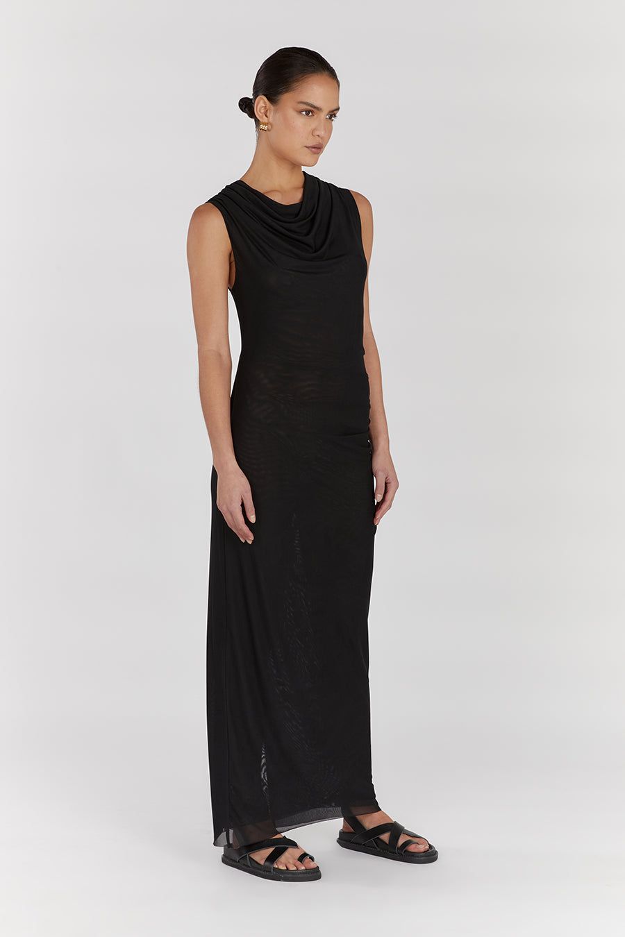 TATE BLACK MESH SLEEVELESS DRESS sold by Dissh product image thumbnail 3