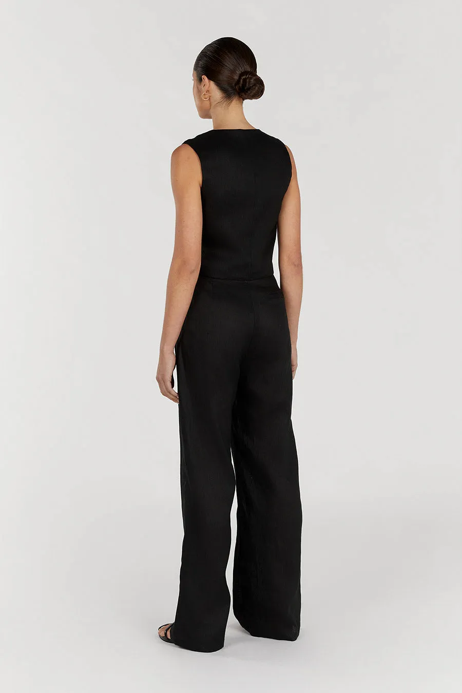 NORAH BLACK LINEN PANT sold by Dissh product image thumbnail 4