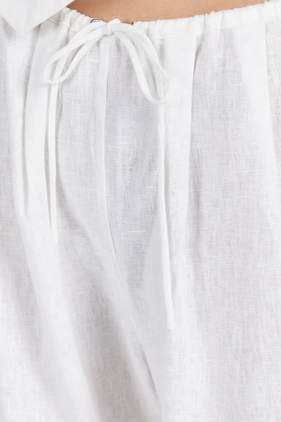 NALA WHITE ELASTIC WAIST PANT sold by Dissh product image thumbnail 5