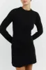 STEVIE BLACK LONG SLEEVE MINI DRESS sold by Dissh