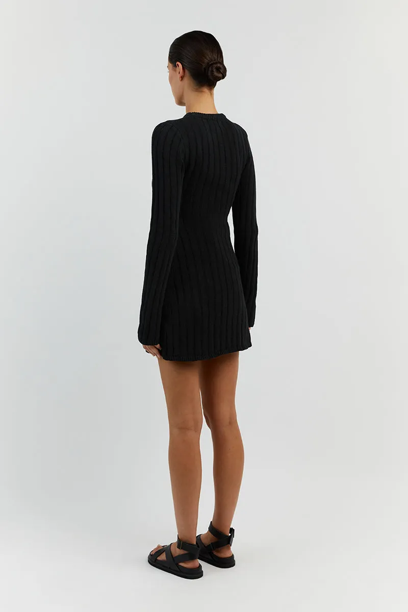 STEVIE BLACK LONG SLEEVE MINI DRESS sold by Dissh product image thumbnail 4