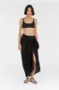 NOVA BLACK LINEN SARONG sold by Dissh