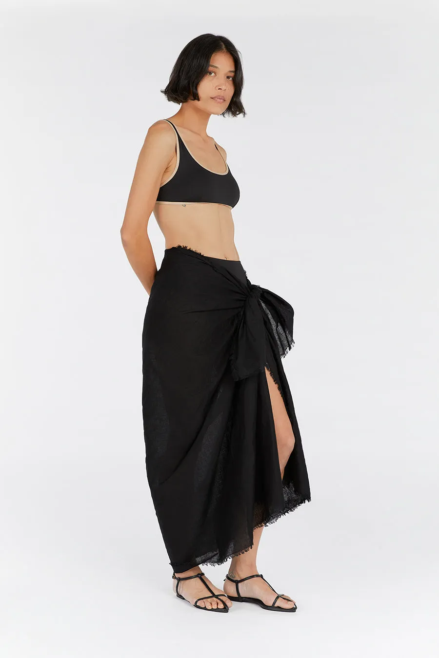 NOVA BLACK LINEN SARONG sold by Dissh product image thumbnail 2