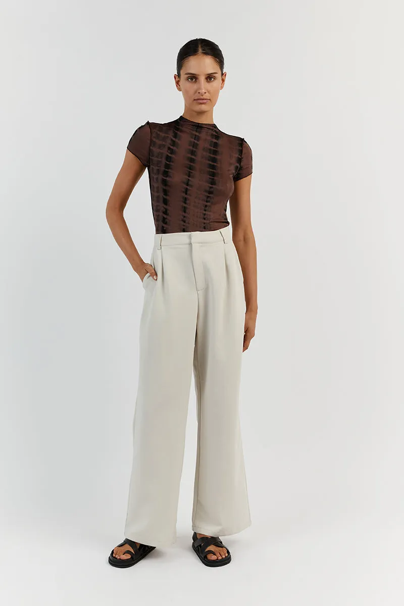 BEAU CHOC TIE DYE CAP SLEEVE TOP sold by Dissh