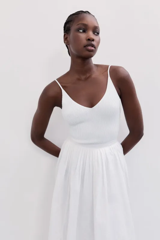 TORI OFF WHITE KNIT TOP sold by Dissh