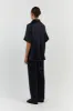 EVANS NAVY SILK PANT sold by Dissh